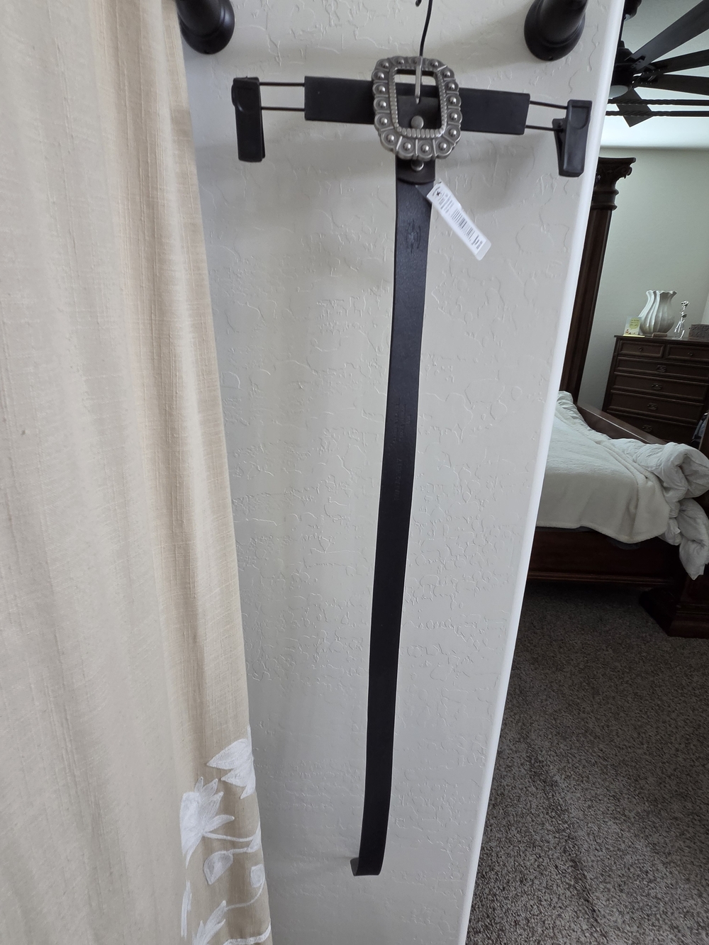 New Black Leather Belt
